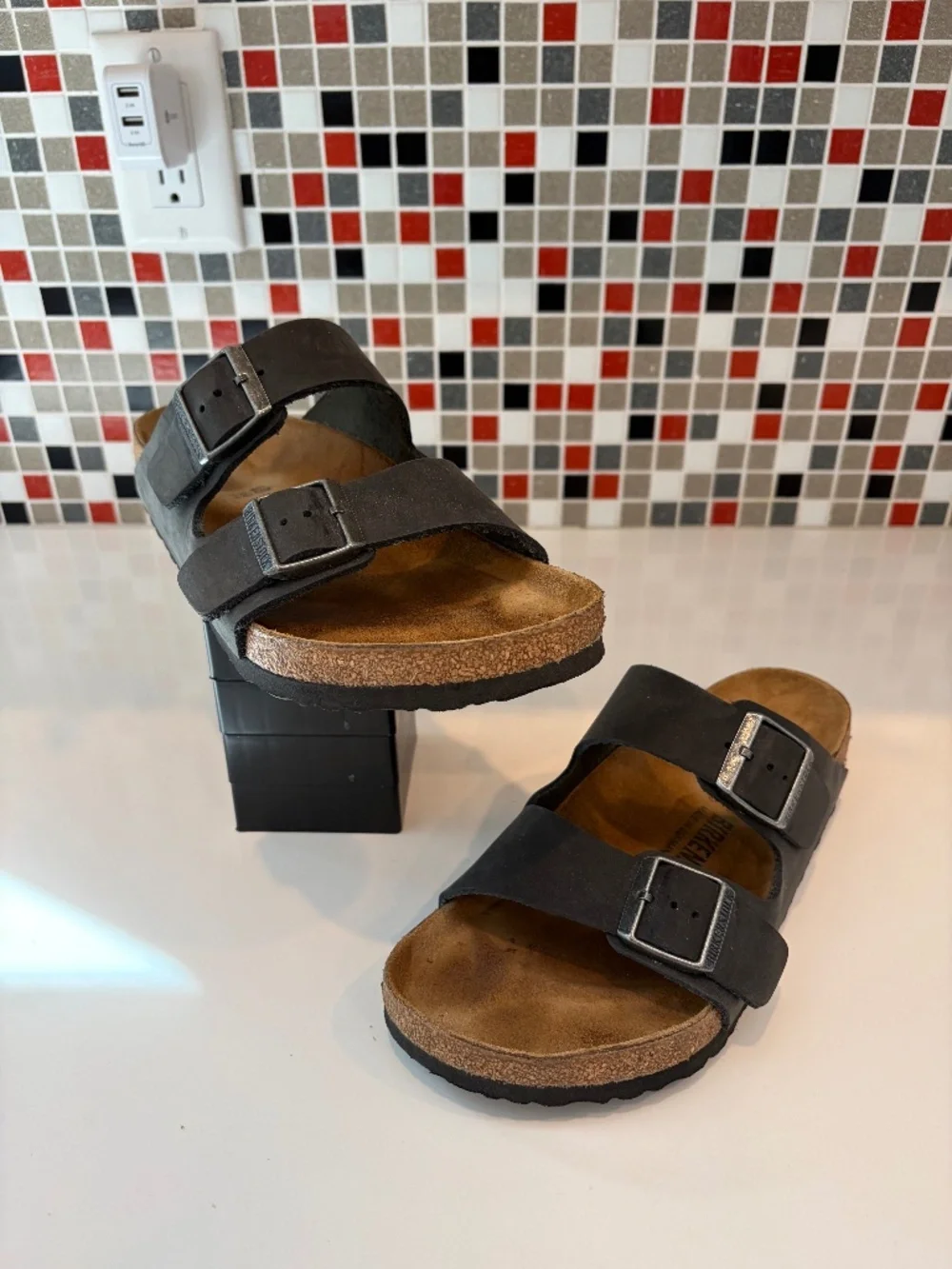 Birkenstock Arizona Black Nubuck Leather - 40 EU (9-9.5 US)